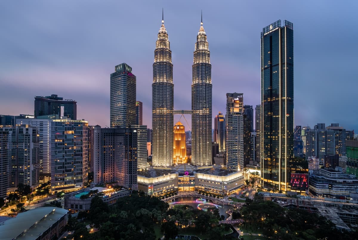 Kuala Lumpur skyline at dusk